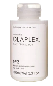 Kultowa kuracja odbudowująca Olaplex No. 3 Hair Perfector w buteleczce o pojemności 100 ml do zniszczonych włosów.